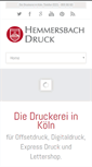Mobile Screenshot of hemmersbach-druck.de